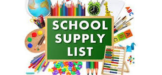 2021-2022 School Supply List